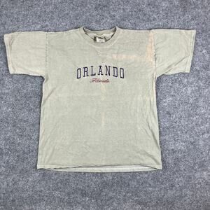 Santee T-Shirt Mens Large Green Orlando Florida Souvenir Graphic Vintage 90s